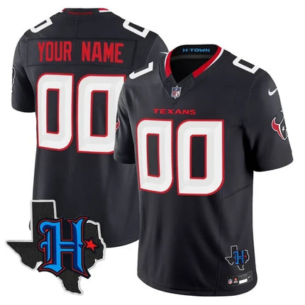 Houston Texans 2025 Texas Patch Vapor Limited Custom Jersey - All Stitched