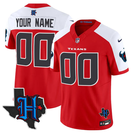 Houston Texans 2025 Texas Patch Vapor Limited Custom Jersey - All Stitched