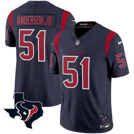 Men's Houston Texans Color Rush Legend Vapor Jersey V2 - All Stitched