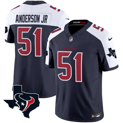 Men's Houston Texans Color Rush Legend Vapor Jersey V2 - All Stitched
