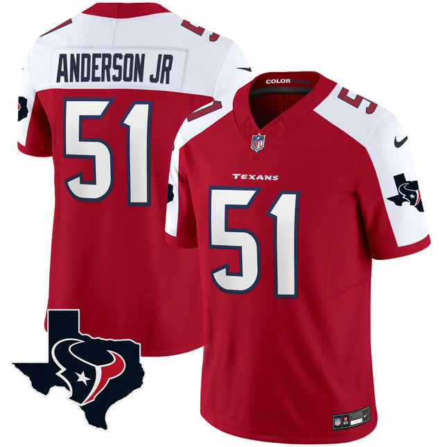 Men's Houston Texans Color Rush Legend Vapor Jersey V2 - All Stitched