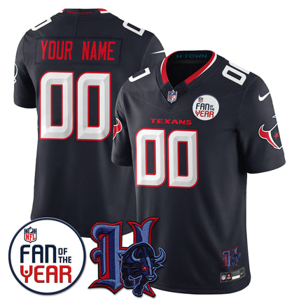 Women's Houston Texans "Fan Of The Year" Jersey - All Stitched