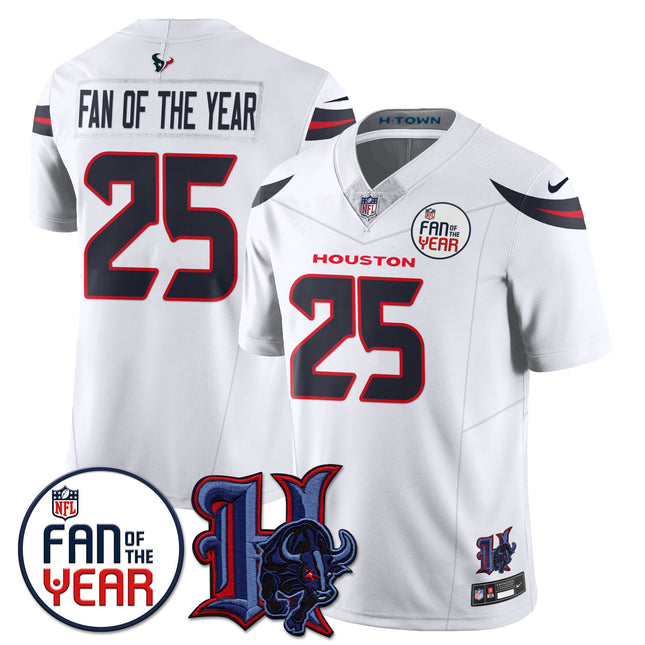 Women's Houston Texans "Fan Of The Year" Jersey - All Stitched