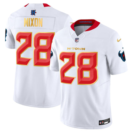 Men's Houston Texans 2024 Gold Trim Vapor Limited Jersey - All Stitched