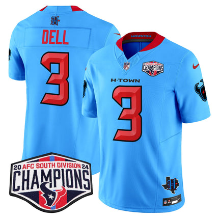 Men's Houston Texans 2024 AFC South Division Champions Patch Vapor Limited Jersey - All Stitched