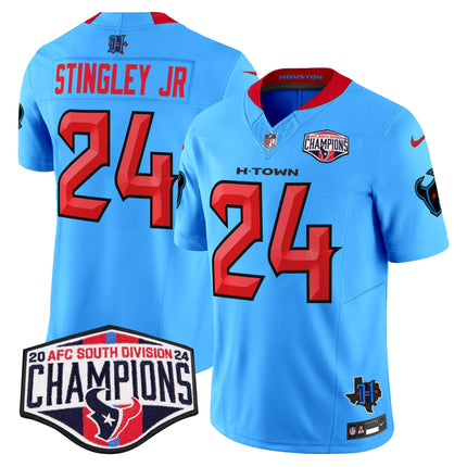 Men's Houston Texans 2024 AFC South Division Champions Patch Vapor Limited Jersey - All Stitched