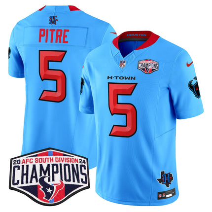 Men's Houston Texans 2024 AFC South Division Champions Patch Vapor Limited Jersey - All Stitched
