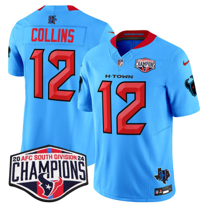 Men's Houston Texans 2024 AFC South Division Champions Patch Vapor Limited Jersey - All Stitched