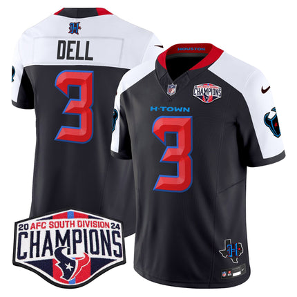 Men's Houston Texans 2024 AFC South Division Champions Patch Vapor Limited Jersey - All Stitched