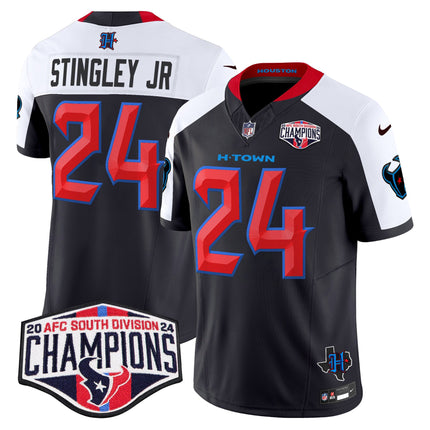 Men's Houston Texans 2024 AFC South Division Champions Patch Vapor Limited Jersey - All Stitched