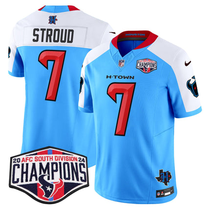 Men's Houston Texans 2024 AFC South Division Champions Patch Vapor Limited Jersey - All Stitched