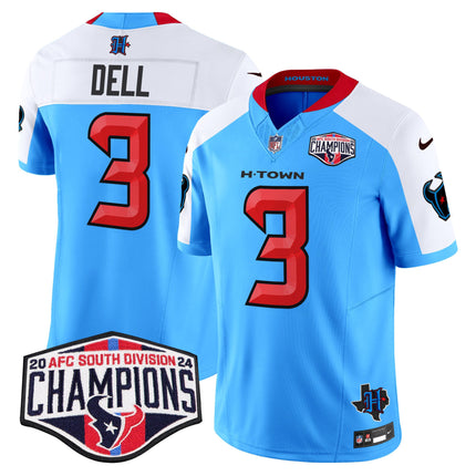 Men's Houston Texans 2024 AFC South Division Champions Patch Vapor Limited Jersey - All Stitched