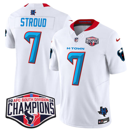 Men's Houston Texans 2024 AFC South Division Champions Patch Vapor Limited Jersey - All Stitched