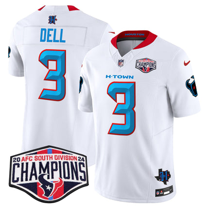 Men's Houston Texans 2024 AFC South Division Champions Patch Vapor Limited Jersey - All Stitched