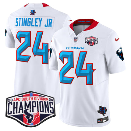 Men's Houston Texans 2024 AFC South Division Champions Patch Vapor Limited Jersey - All Stitched