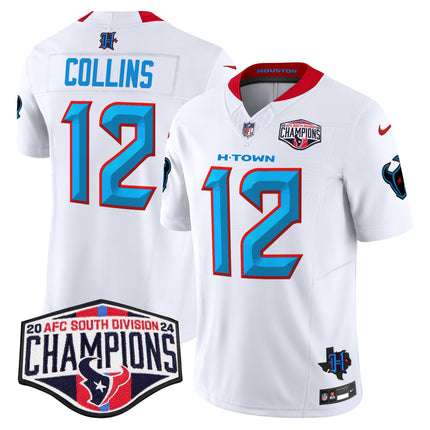 Men's Houston Texans 2024 AFC South Division Champions Patch Vapor Limited Jersey - All Stitched