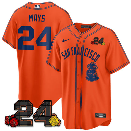 Women's San Francisco Giants 2024 Vapor Premier Limited Jersey - Willie Mays Patch