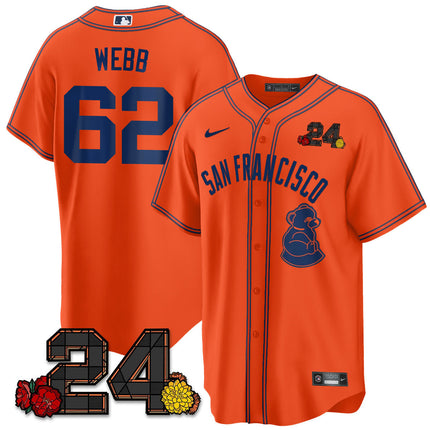 Women's San Francisco Giants 2024 Vapor Premier Limited Jersey - Willie Mays Patch