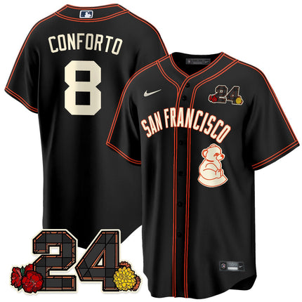 Women's San Francisco Giants 2024 Vapor Premier Limited Jersey - Willie Mays Patch