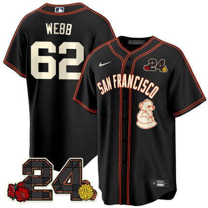 Women's San Francisco Giants 2024 Vapor Premier Limited Jersey - Willie Mays Patch
