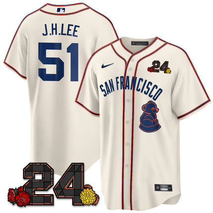 Women's San Francisco Giants 2024 Vapor Premier Limited Jersey - Willie Mays Patch