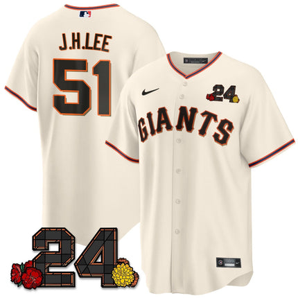 Women's San Francisco Giants 2024 Vapor Premier Limited Jersey - Willie Mays Patch