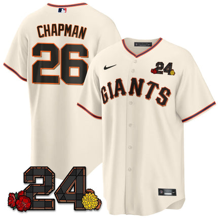 Women's San Francisco Giants 2024 Vapor Premier Limited Jersey - Willie Mays Patch