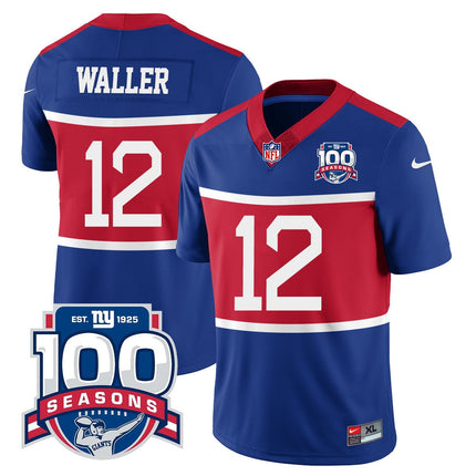 Men's New York Giants "Century Red' 100TH Season Commemorative Jersey TLA - All Stitched