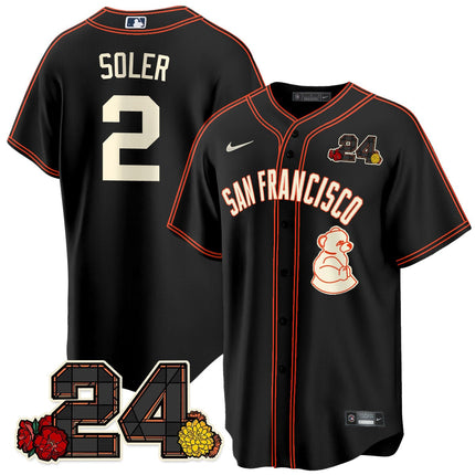Men's San Francisco Giants 2024 Vapor Premier Limited Jersey - Willie Mays Patch