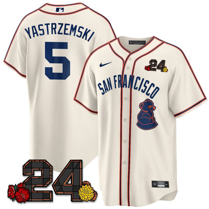 Men's San Francisco Giants 2024 Vapor Premier Limited Jersey - Willie Mays Patch