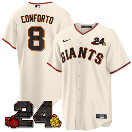 Men's San Francisco Giants 2024 Vapor Premier Limited Jersey - Willie Mays Patch