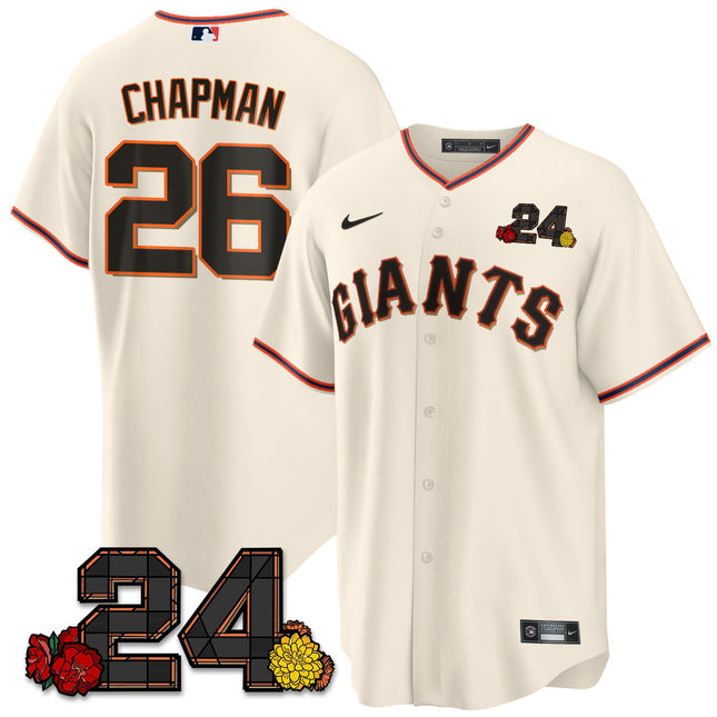 Men's San Francisco Giants 2024 Vapor Premier Limited Jersey - Willie Mays Patch