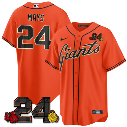 Men's San Francisco Giants 2024 Vapor Premier Limited Jersey - Willie Mays Patch