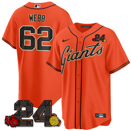 Men's San Francisco Giants 2024 Vapor Premier Limited Jersey - Willie Mays Patch