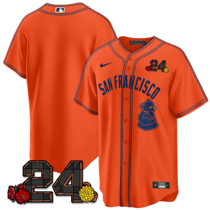 Men's San Francisco Giants 2024 Vapor Premier Limited Jersey - Willie Mays Patch