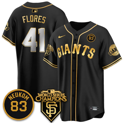 Men's Giants Bill Neukom Memories Jersey - 2010 World Series Champions - All Stitched