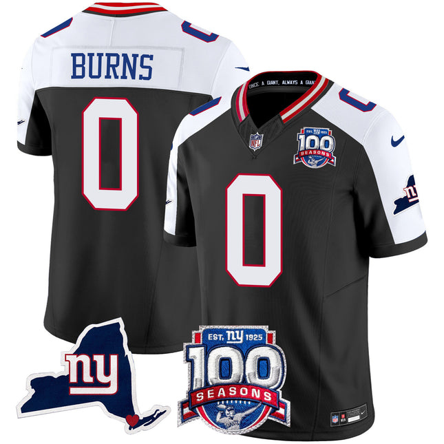 Women's New York Giants 100th Season & State Patch Vapor Limited Jersey - All Stitched