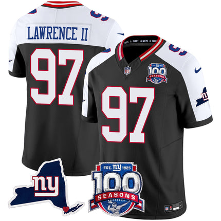 Women's New York Giants 100th Season & State Patch Vapor Limited Jersey - All Stitched