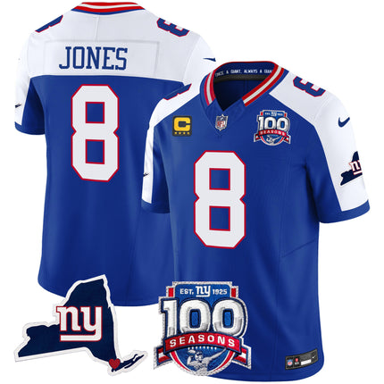 Women's New York Giants 100th Season & State Patch Vapor Limited Jersey - All Stitched