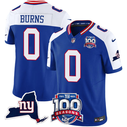 Women's New York Giants 100th Season & State Patch Vapor Limited Jersey - All Stitched