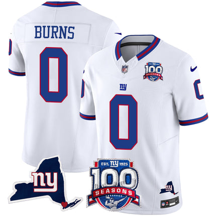 Women's New York Giants 100th Season & State Patch Vapor Limited Jersey - All Stitched