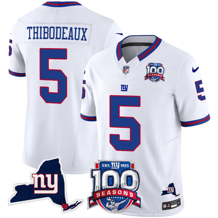 Women's New York Giants 100th Season & State Patch Vapor Limited Jersey - All Stitched