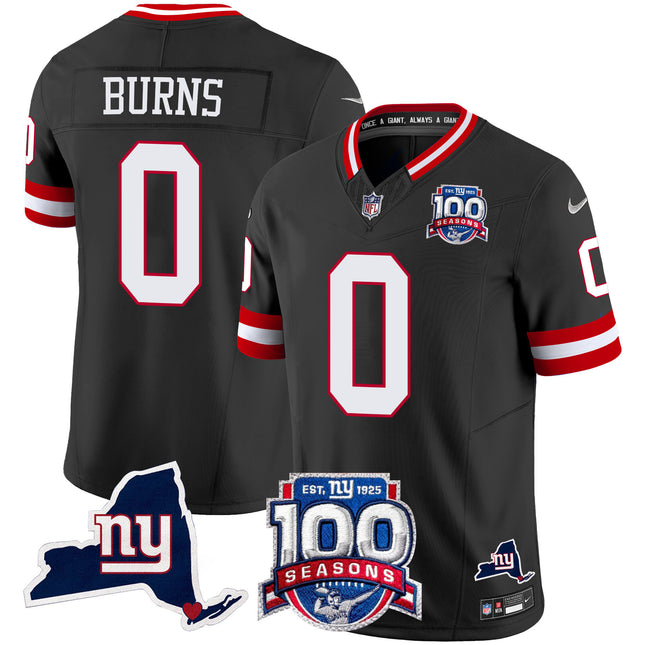Women's New York Giants 100th Season & State Patch Vapor Limited Jersey - All Stitched
