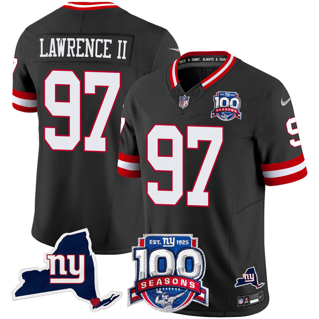 Women's New York Giants 100th Season & State Patch Vapor Limited Jersey - All Stitched