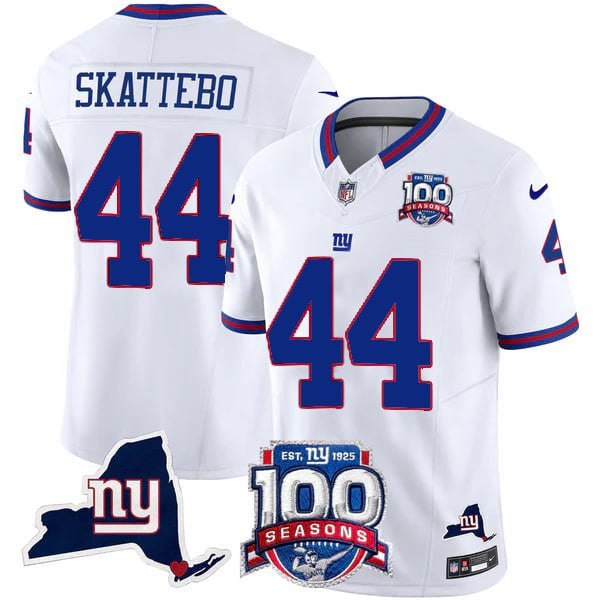 Women's New York Giants 100th Season & State Patch Vapor Limited Jersey - All Stitched