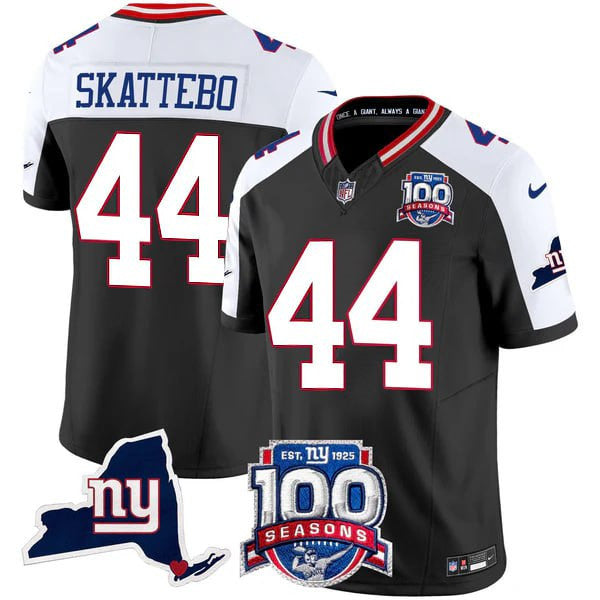 Women's New York Giants 100th Season & State Patch Vapor Limited Jersey - All Stitched