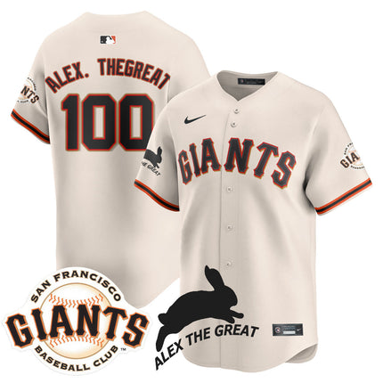 Custom San Francisco Giants "Alex the Great" Rabbit Memories 2025 Jersey - All Stitched