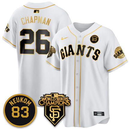 Women's Giants Bill Neukom Memories Jersey - 2010 World Series Champions - All Stitched