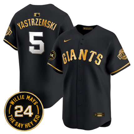 Men's San Francisco Giants 2024 Willie Mays Patch Vapor Premier Limited Jersey - All Stitched