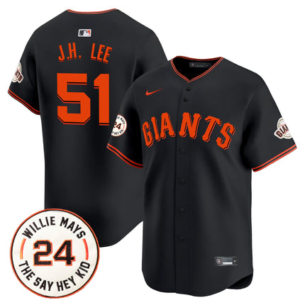 Men's San Francisco Giants 2024 Willie Mays Patch Vapor Premier Limited Jersey - All Stitched